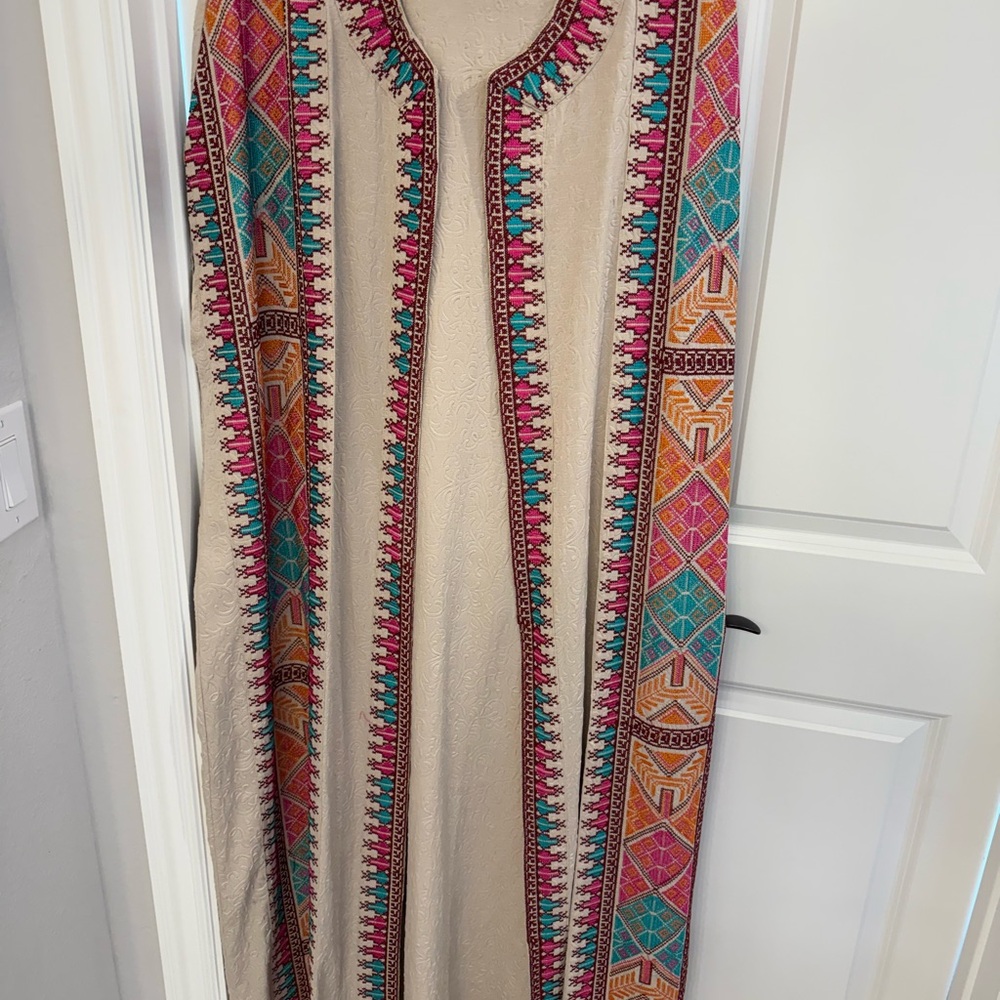 Colorful Embroidered Kaftan